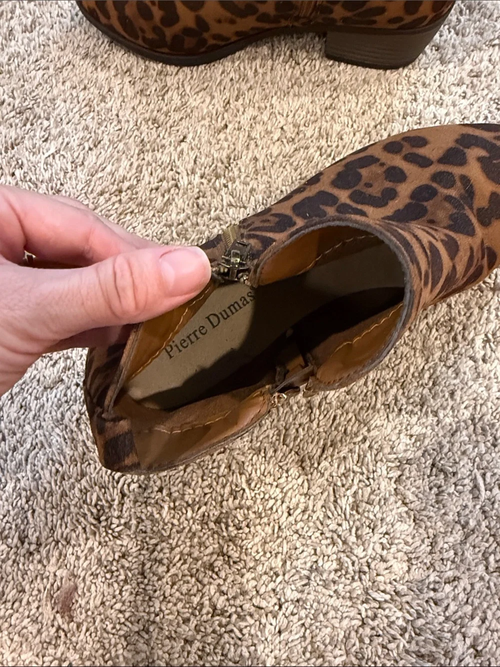 Pierre Dumas Leopard Print Ankle Boots - Brown & Black